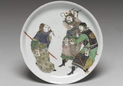 图片[3]-Plate with Water Margin characters decoration in polychrome colors, Kangxi reign (1662-1722), Qing dynasty-China Archive